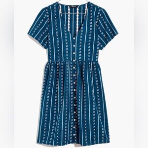 Madewell Alexandra Button Front Mini Dress